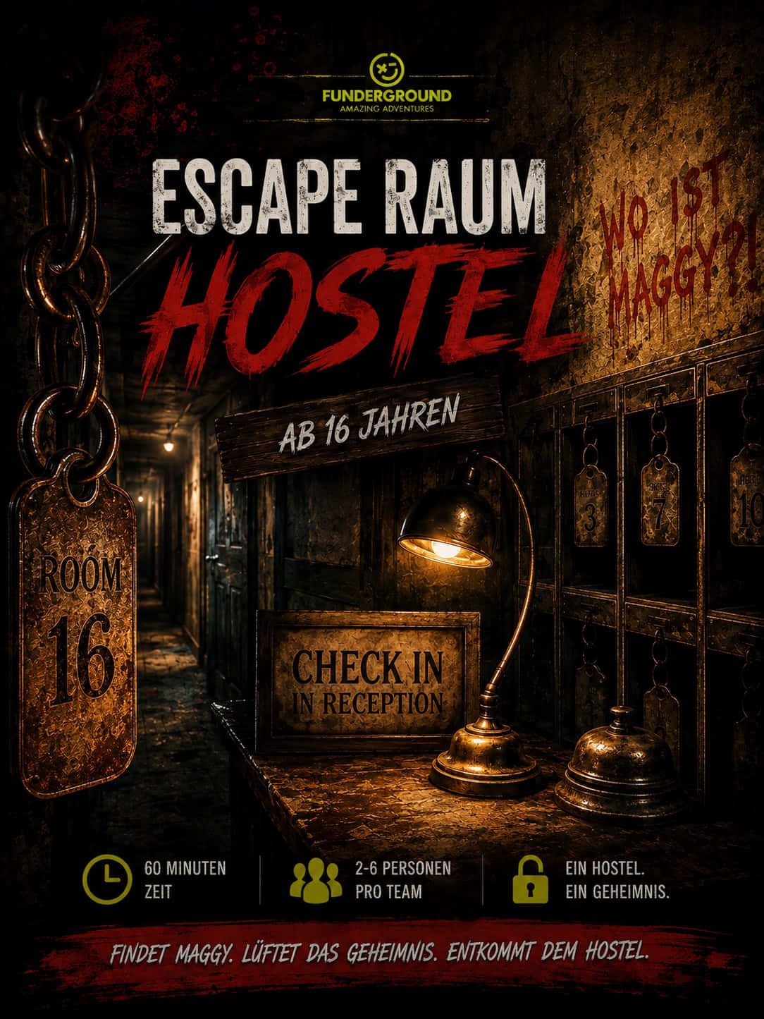 Escape Raum - Hostel (ab 16 Jahren)