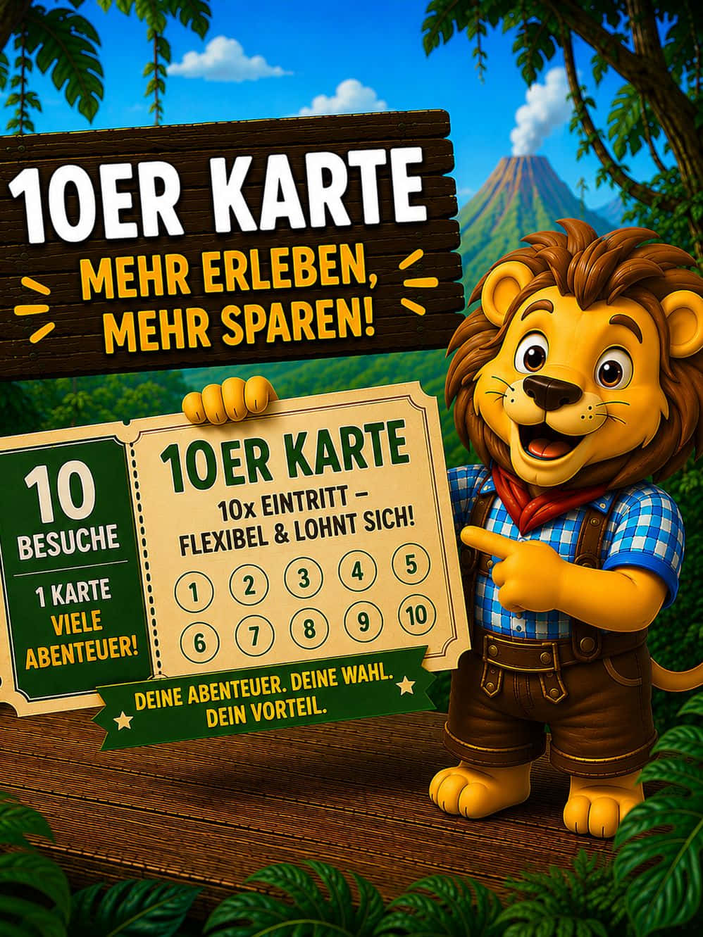 10er Karte Kinder (für Kinder ab 2 Jahre)