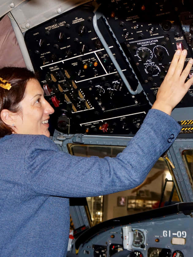 Cockpit-Besichtigung
